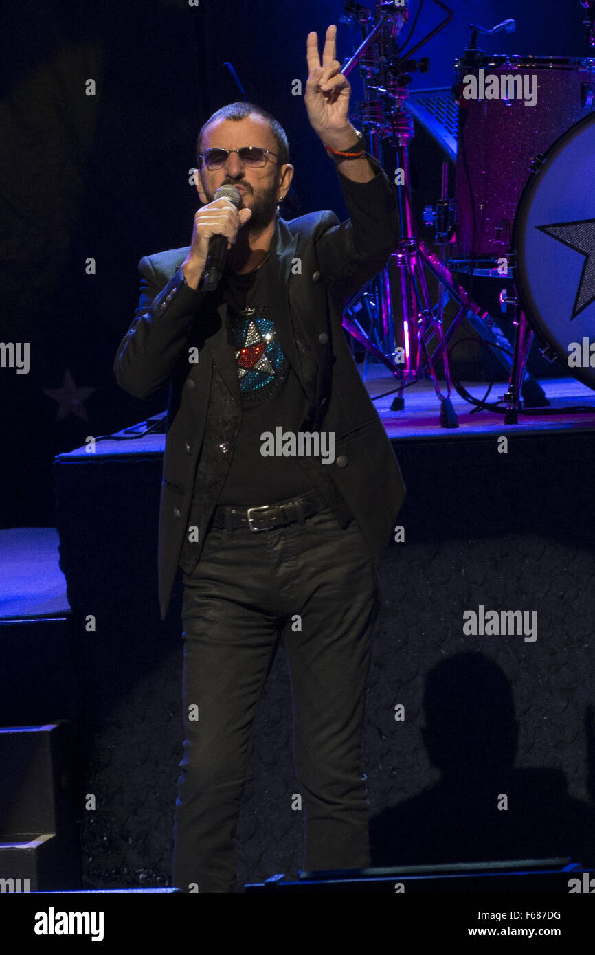 Ringo Starr performing live on stage in Calgary for his North American ...