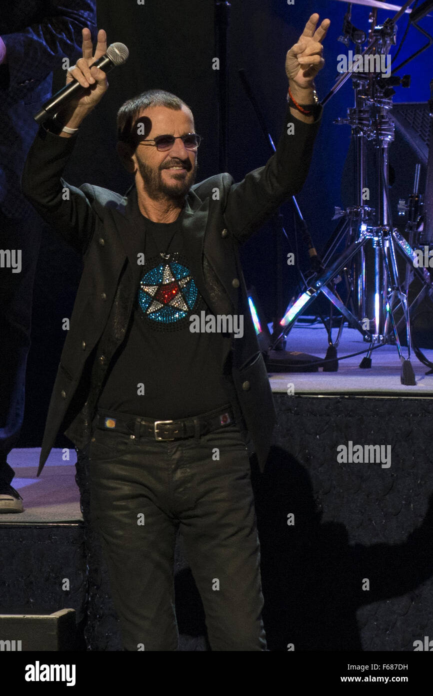 Ringo Starr performing live on stage in Calgary for his North American ...