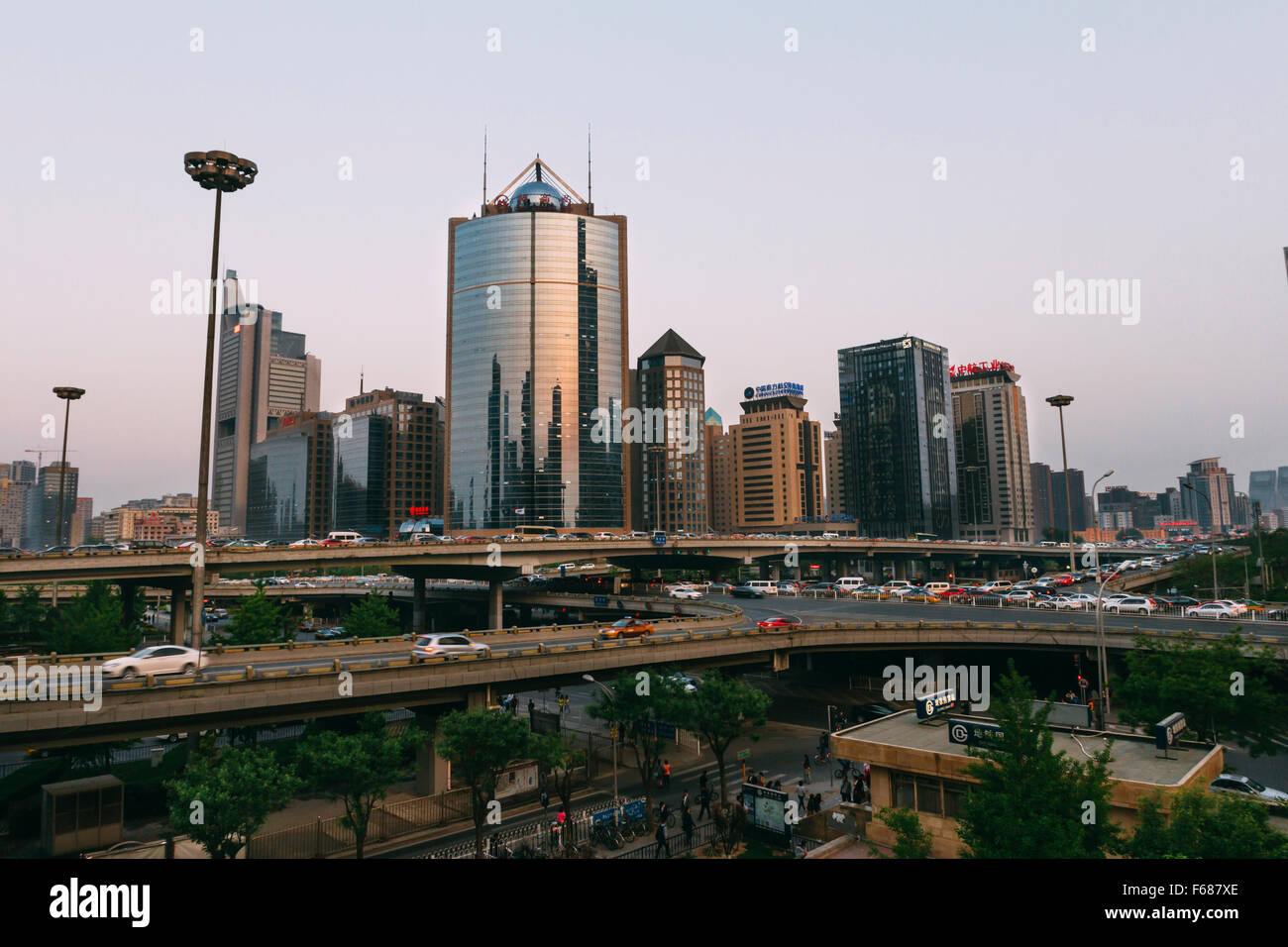 Beijing, China - The view of Beijing CBD in Chaoyang district. Stock Photo