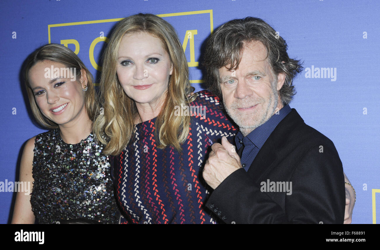 Premiere Of A24's 'Room' at the Pacific Design Center - Arrivals  Featuring: Brie Larson, Joan Allen, William H. Macy Where: Los Angeles, California, United States When: 13 Oct 2015 Stock Photo
