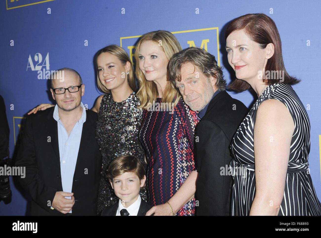 Premiere Of A24's 'Room' at the Pacific Design Center - Arrivals  Featuring: Brie Larson, Joan Allen, William H. Macy, Jacob Tremblay, Emma Donoghue, Lenny Abrahamson Where: Los Angeles, California, United States When: 13 Oct 2015 Stock Photo