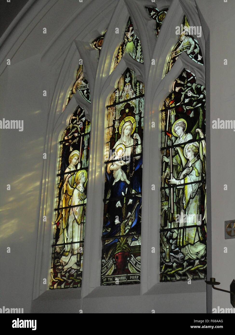 Stained glass window, Eton Parish, Childwall, Liverpool Stock