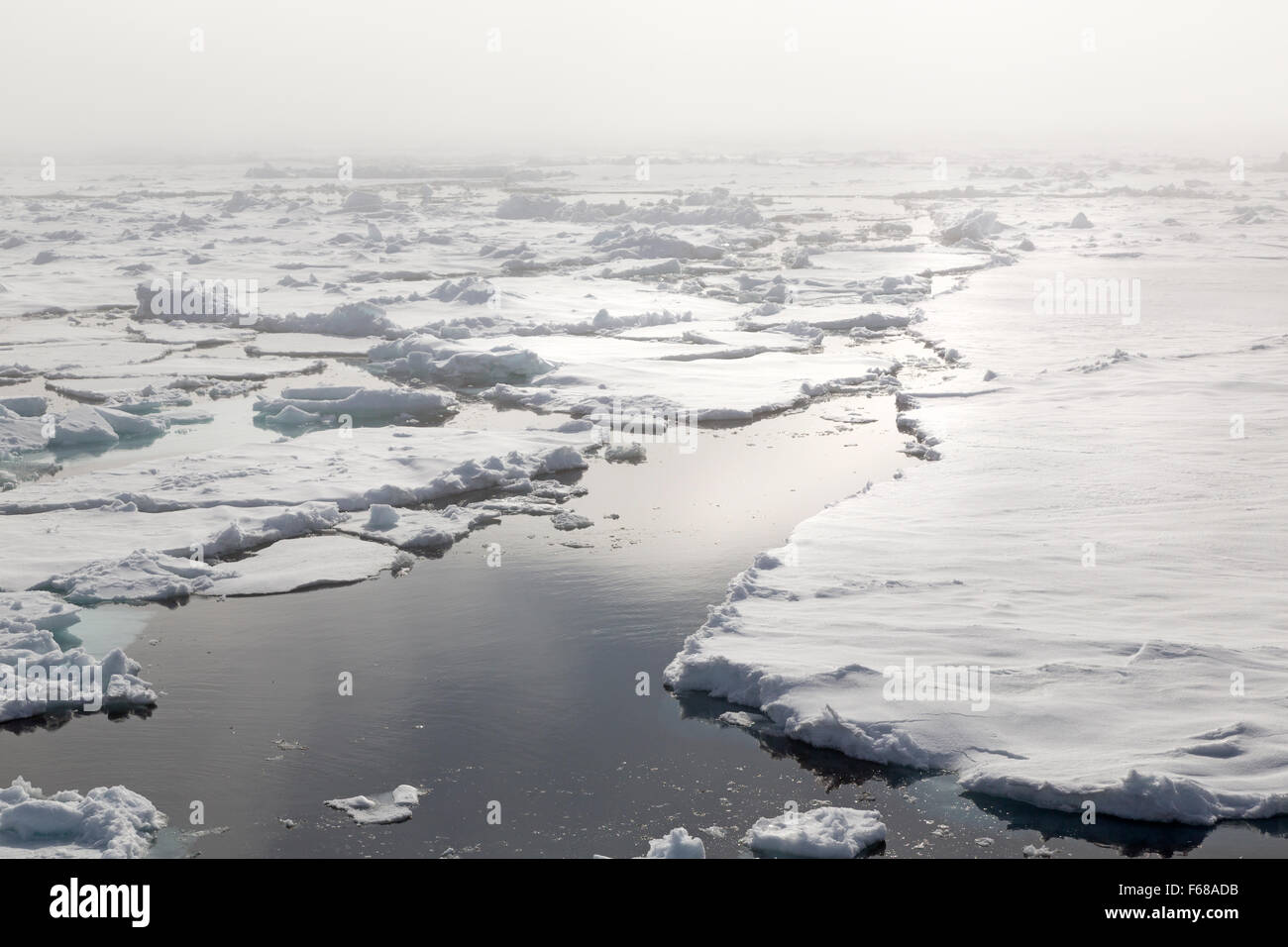 Ice drift, Arctic ocean, island Spitzbergen, Svalbard und Jan Mayen, Norway, Europe Stock Photo