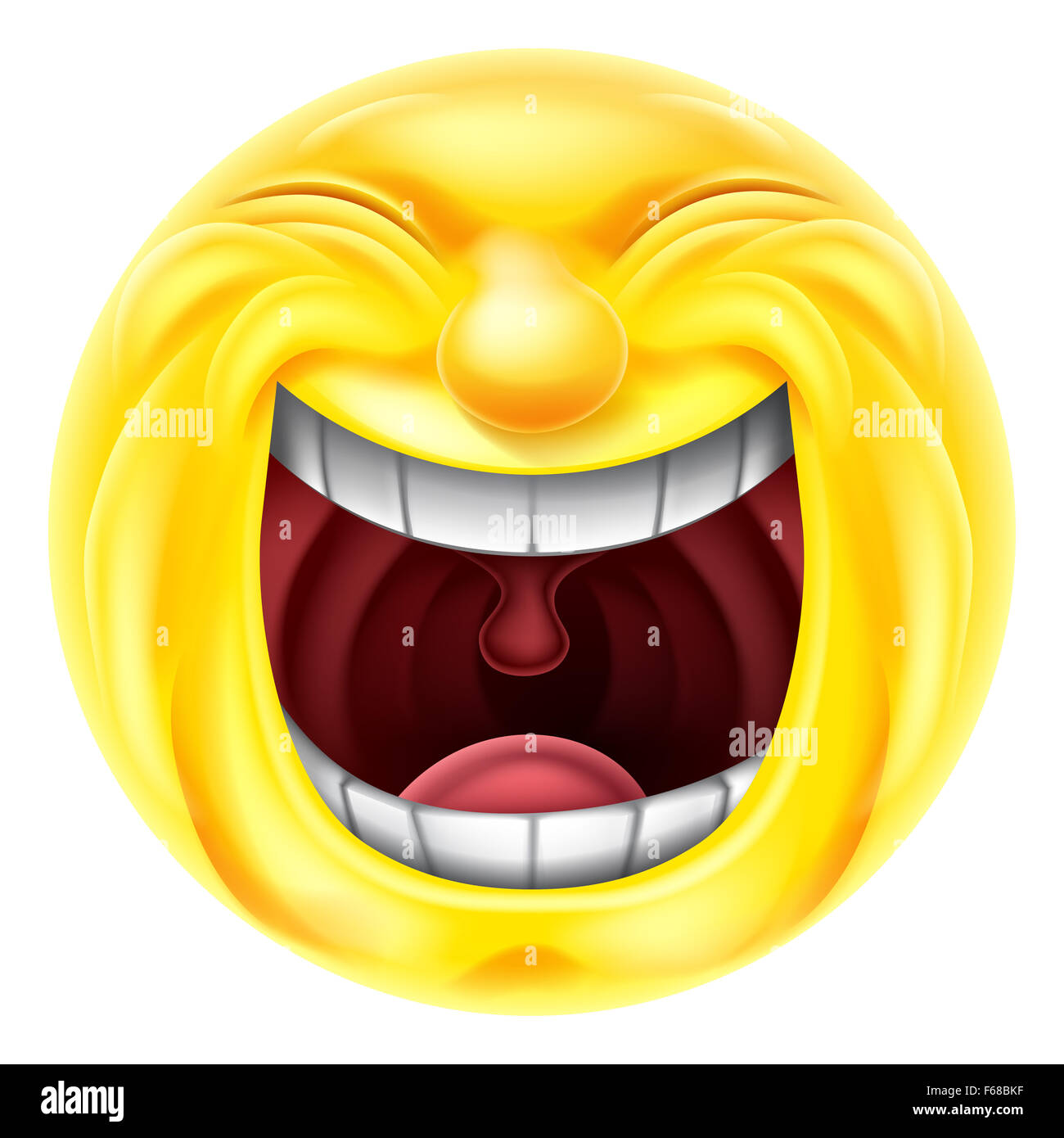 A very happy cartoon emotion emoji icon laughing hysterically ...
