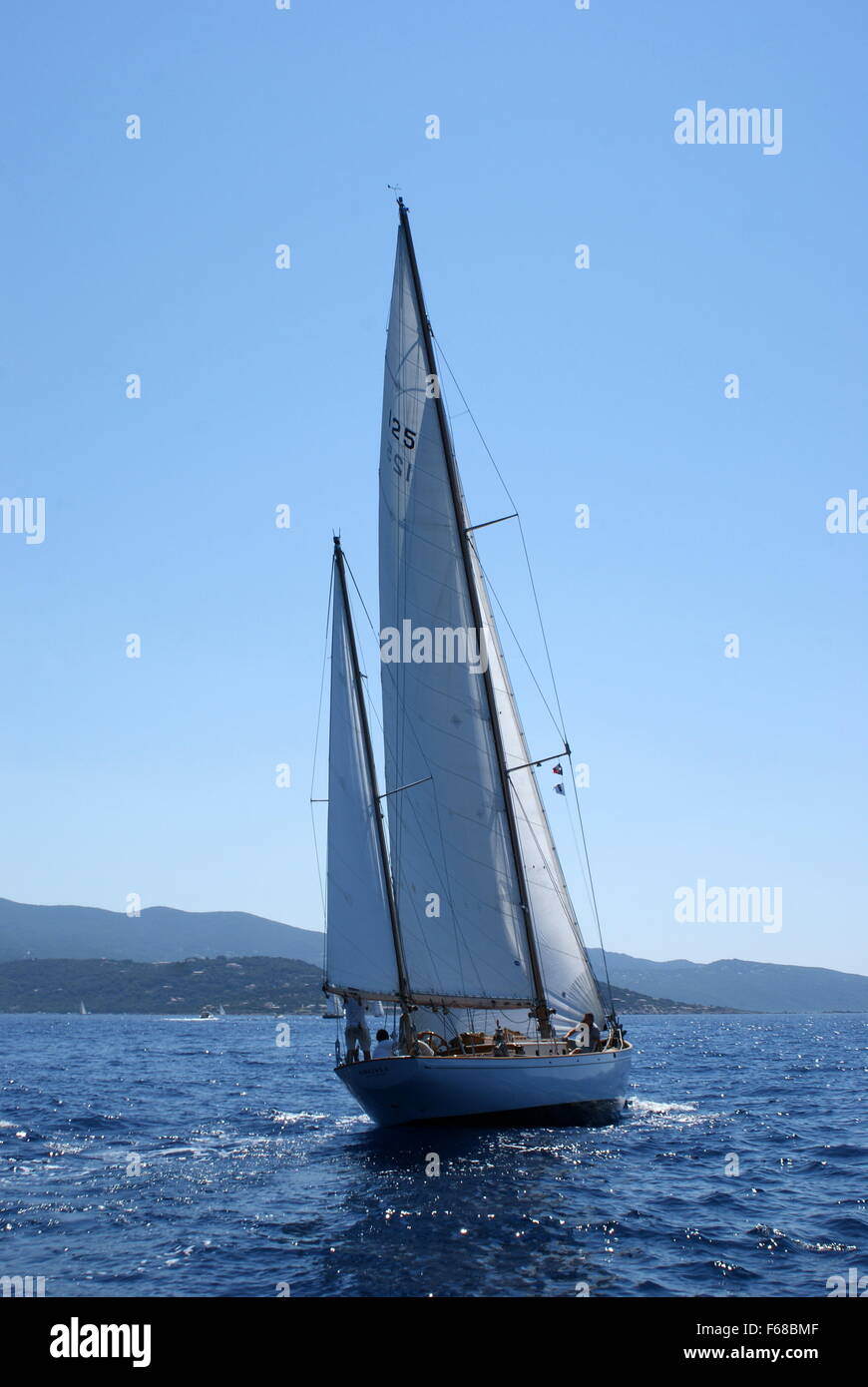 Corsica Classic yacht race, Porto Pollo, Corsica Stock Photo