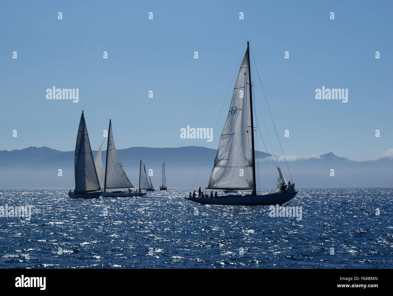 Corsica Classic yacht race, Porto Pollo, Corsica Stock Photo