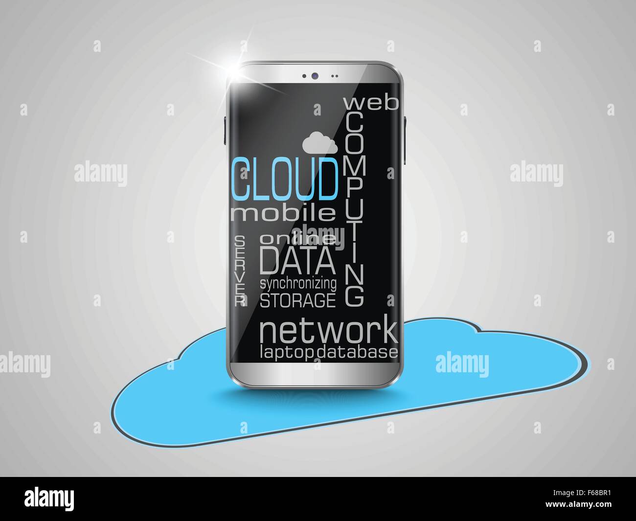 Smart phone as cloud computing concept design Stock Vector Image & Art ...