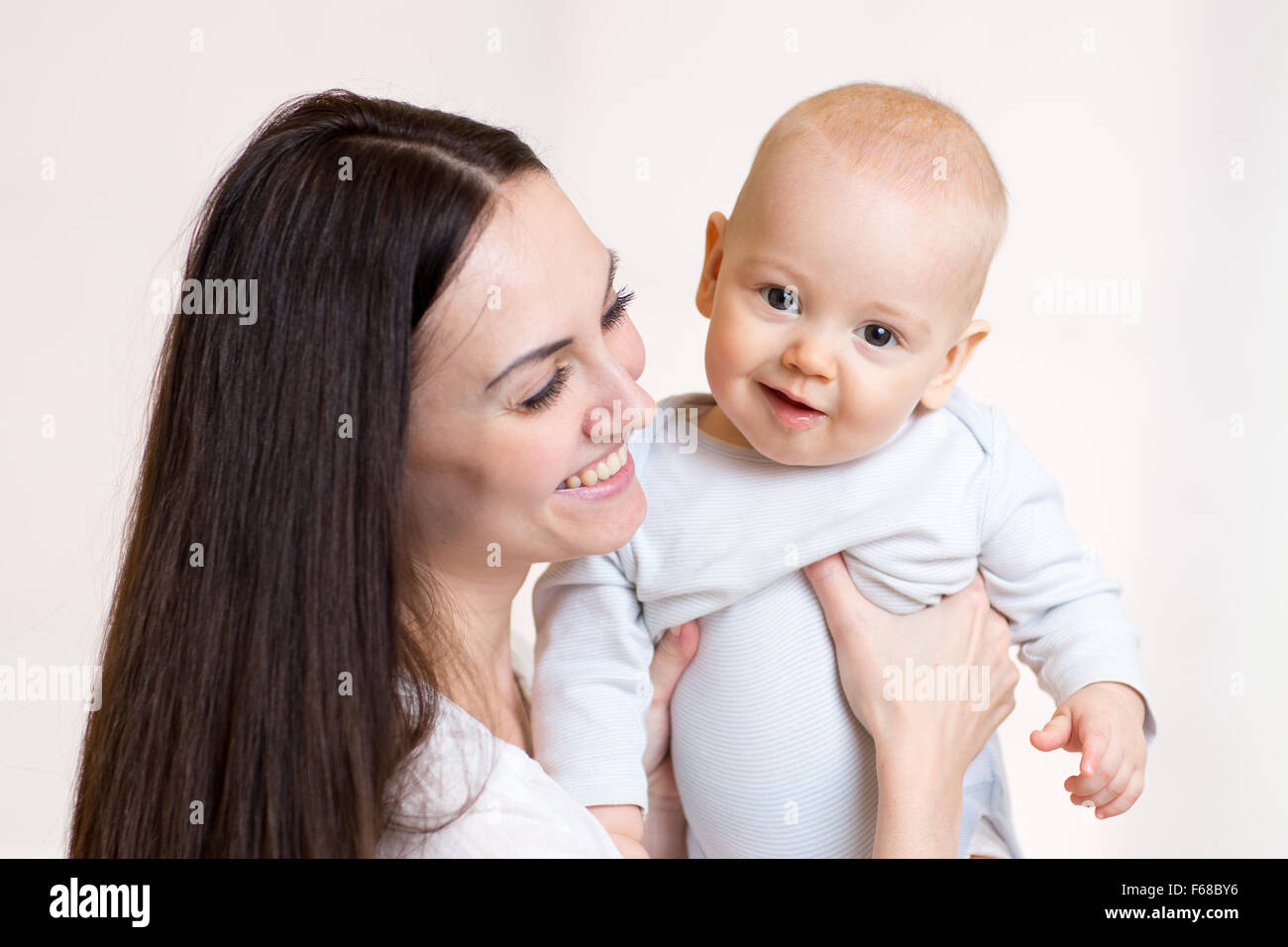 mother and infant baby togetherness Stock Photo