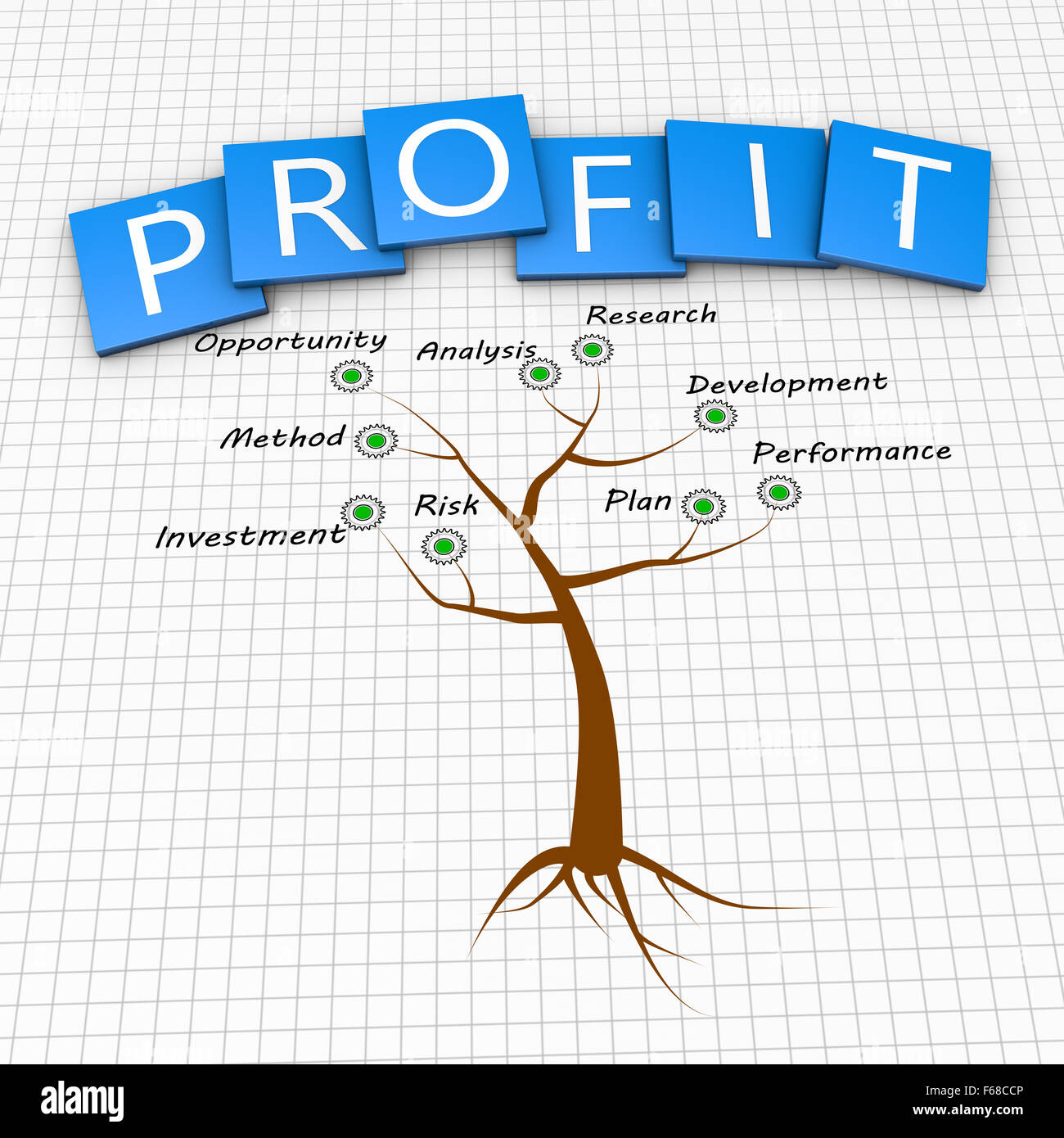 Tree as a profitable business concept Stock Photo