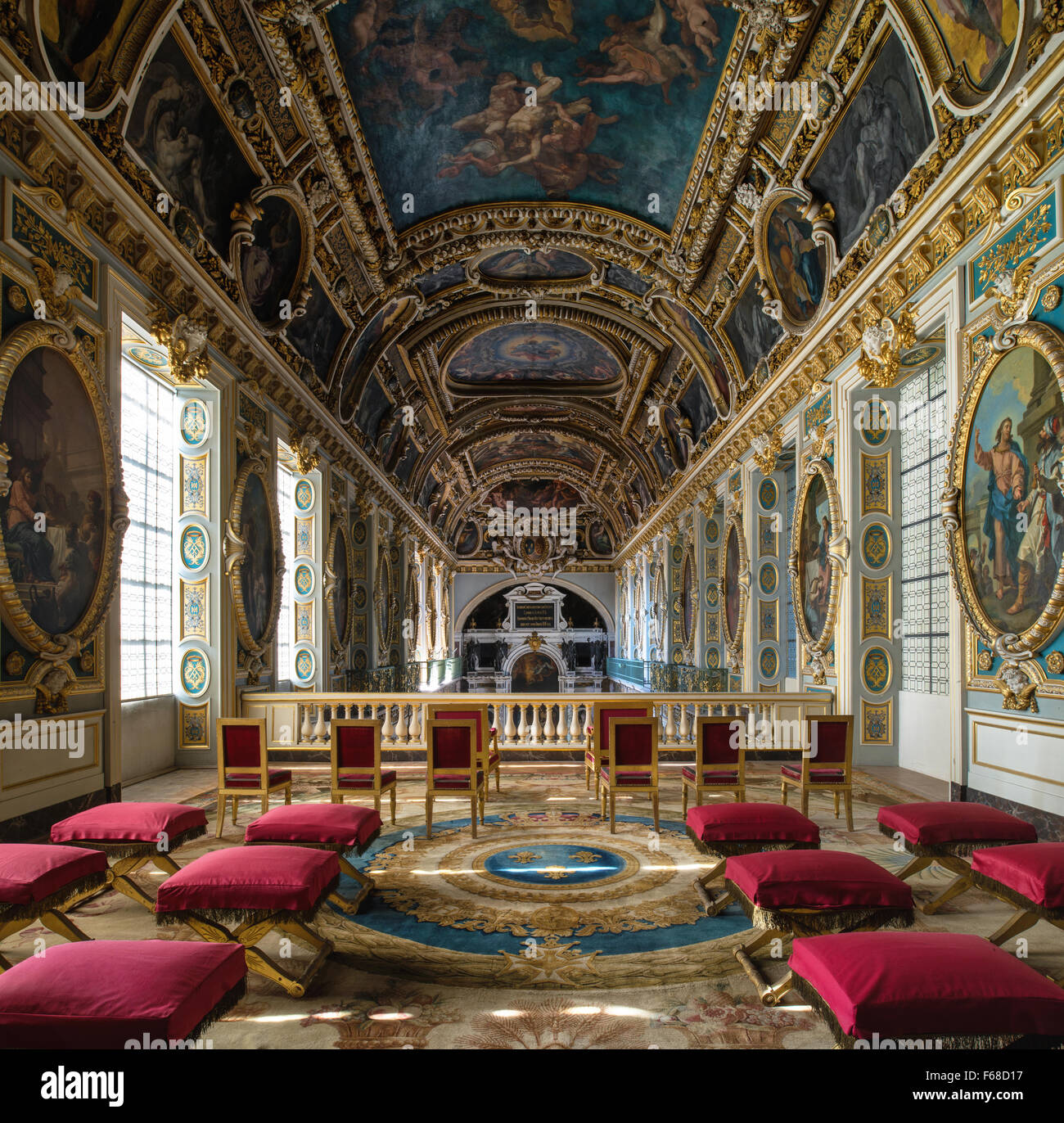 Fontainebleau, France - 16 August 2015 : Interior view of the