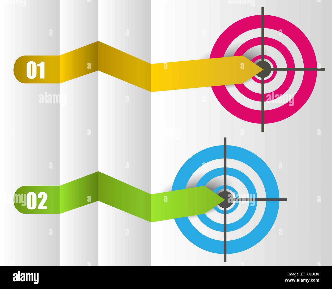 Arrows pointing at the center of the targets Stock Vector Image & Art