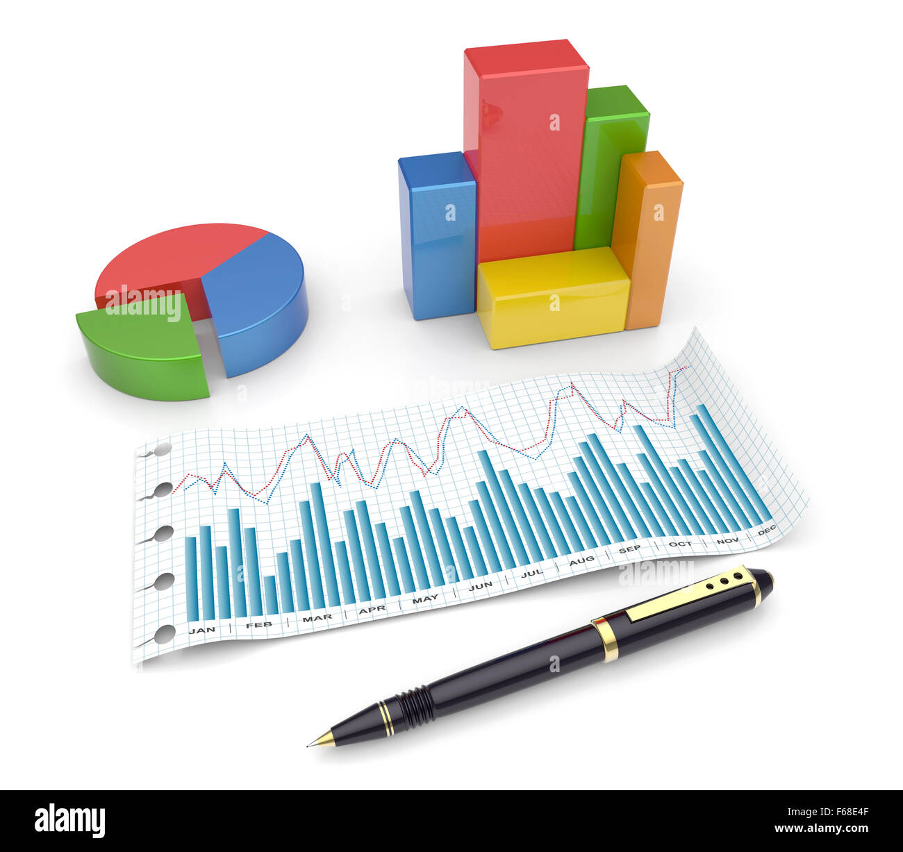 Flow chart of the analysis as a concept Stock Photo