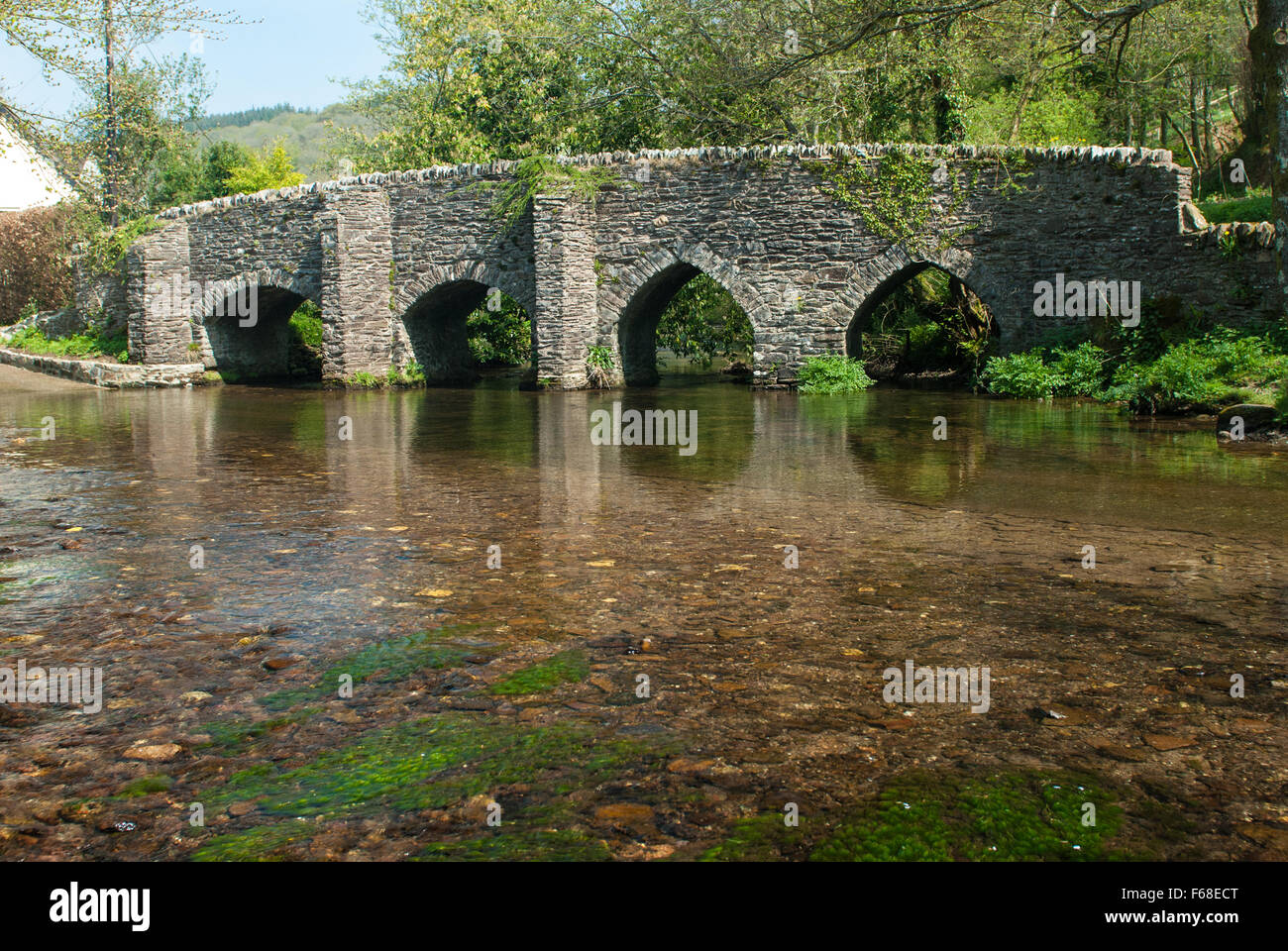 Bury village river ford on the River Haddeo, Somerset, England, UK Stock Photo