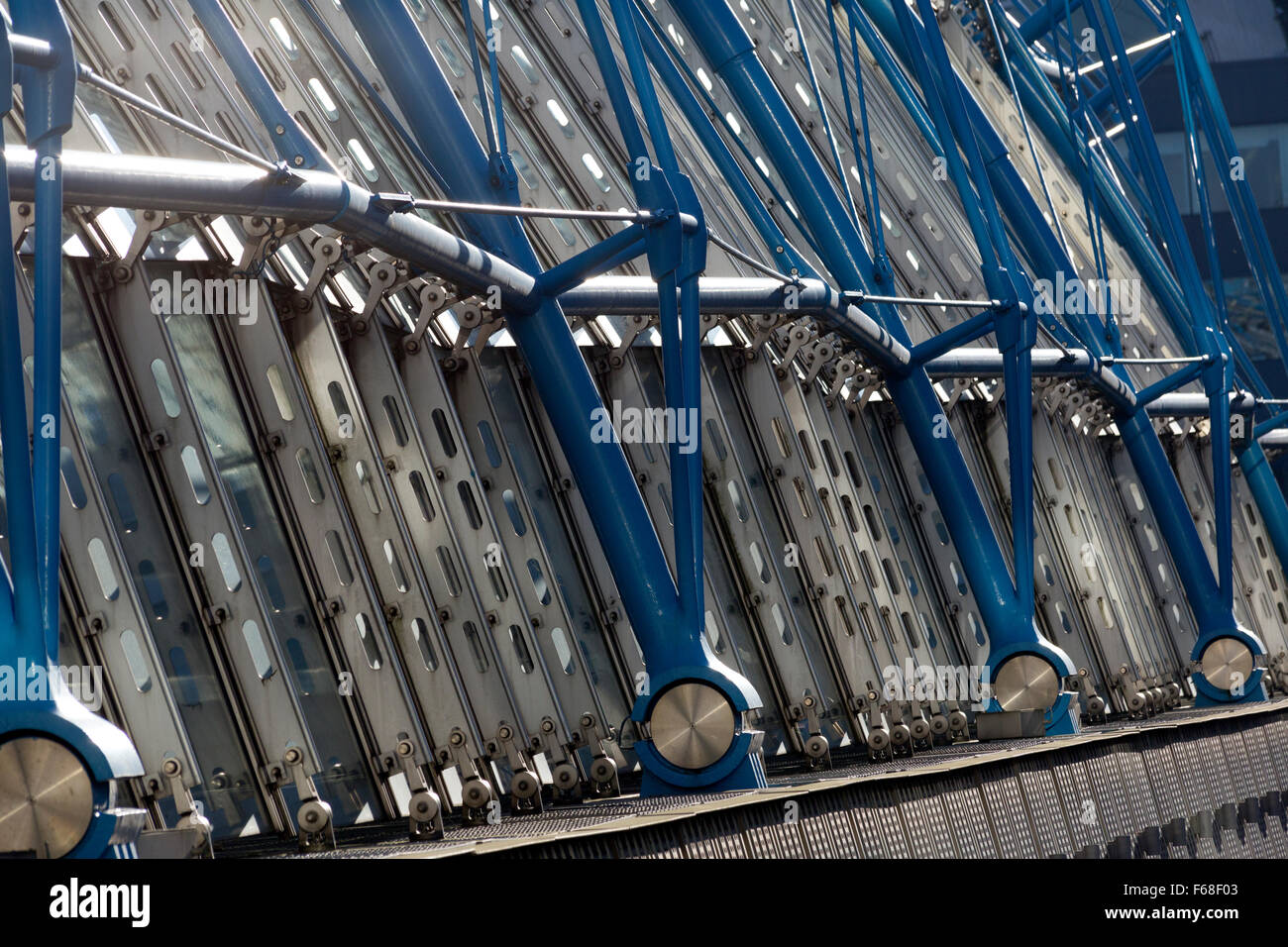 Roof structure of the former Eurostar terminus, Waterloo, London Stock Photo