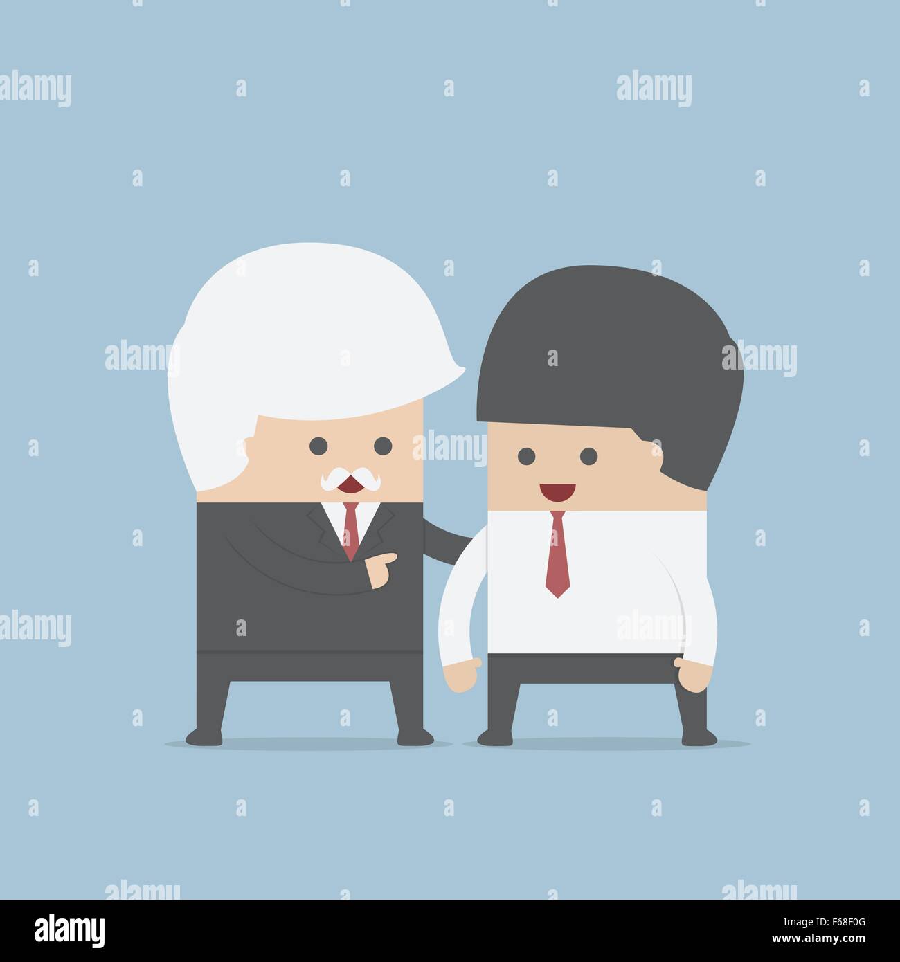 Good leader give some advice for his team, VECTOR, EPS10 Stock Vector
