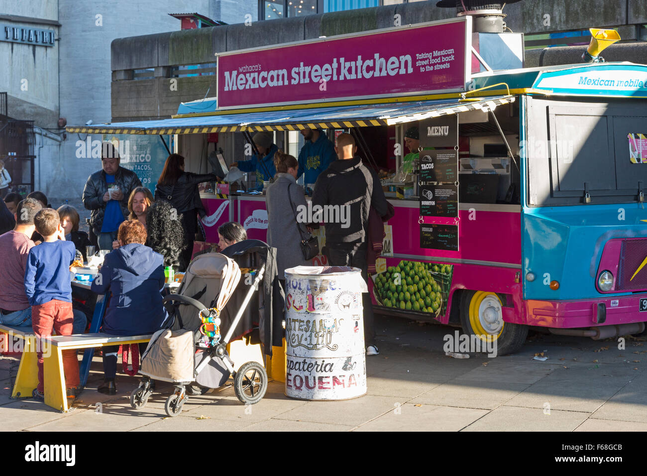 Mexican street food stall, South Bank, London Stock Photo