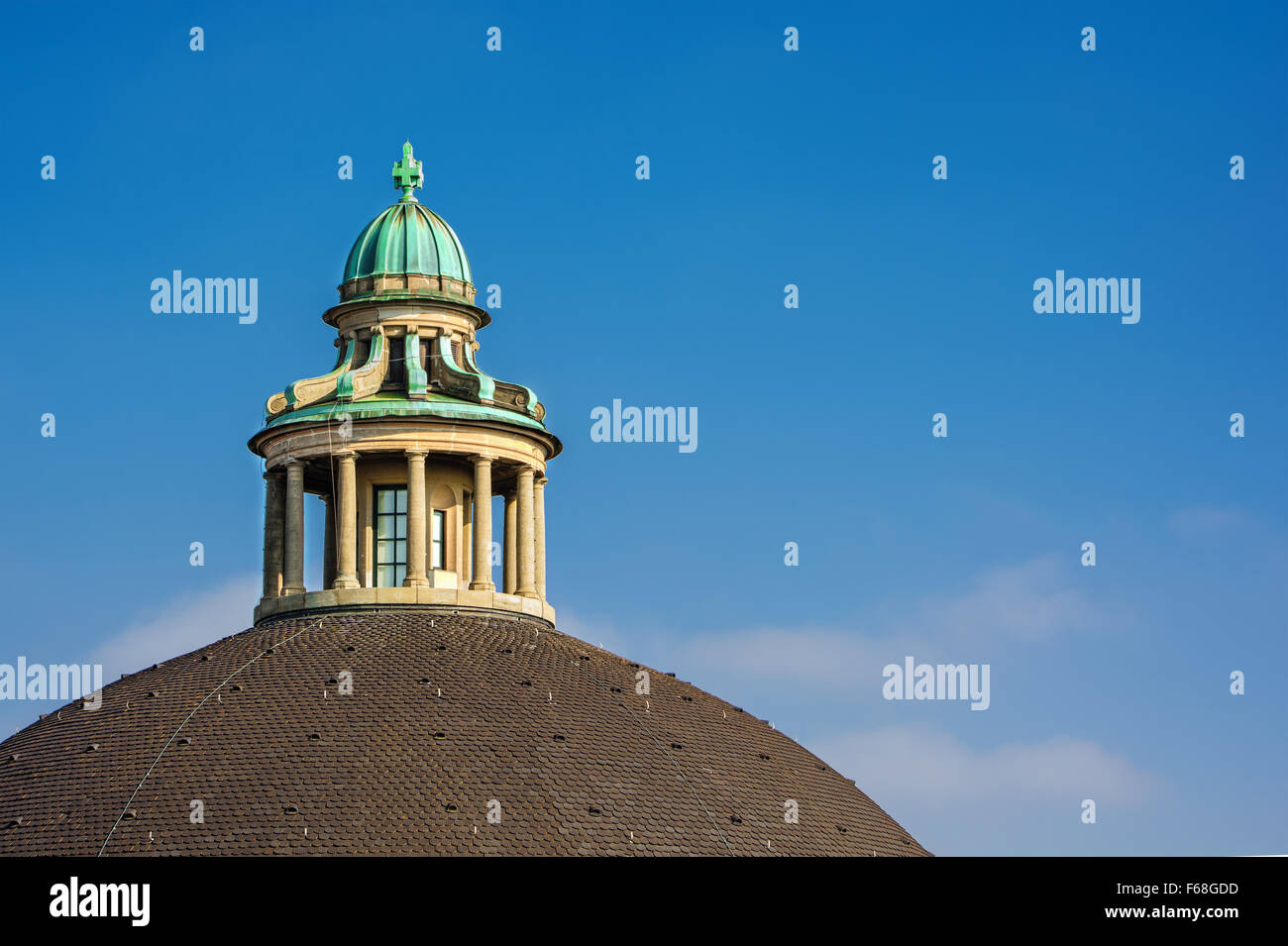 November 2015, dome of the main building of the Swiss Federal Institut of Technology (ETH) in Zurich (Switzerland), HDR-techniqu Stock Photo