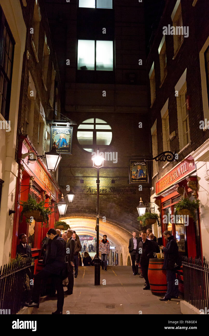 The Ship and Shovell pub in Craven Passage, Charing Cross, London Stock