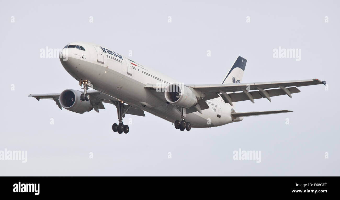 Iran Air Airbus A300 Ep-iba Coming Into Land At London Heathrow Airport 