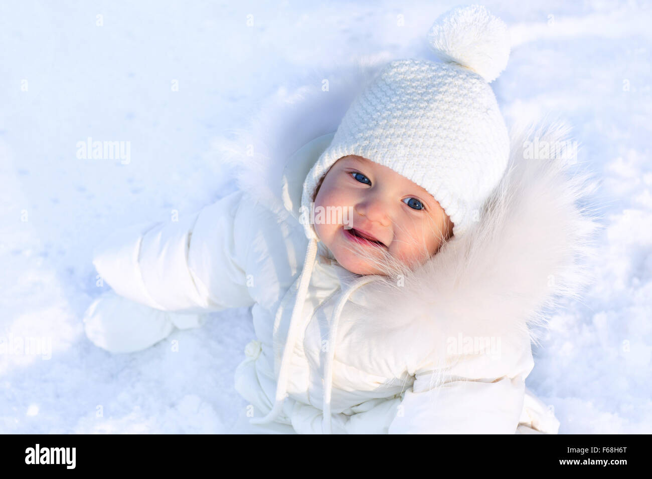 baby girl white winter hat