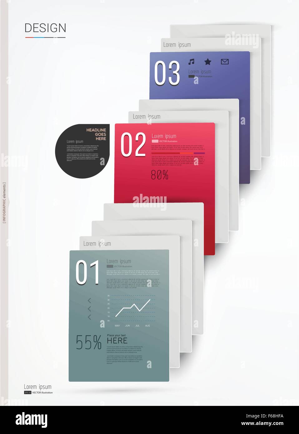 Three steps vector infographic illustration Stock Vector Image & Art ...