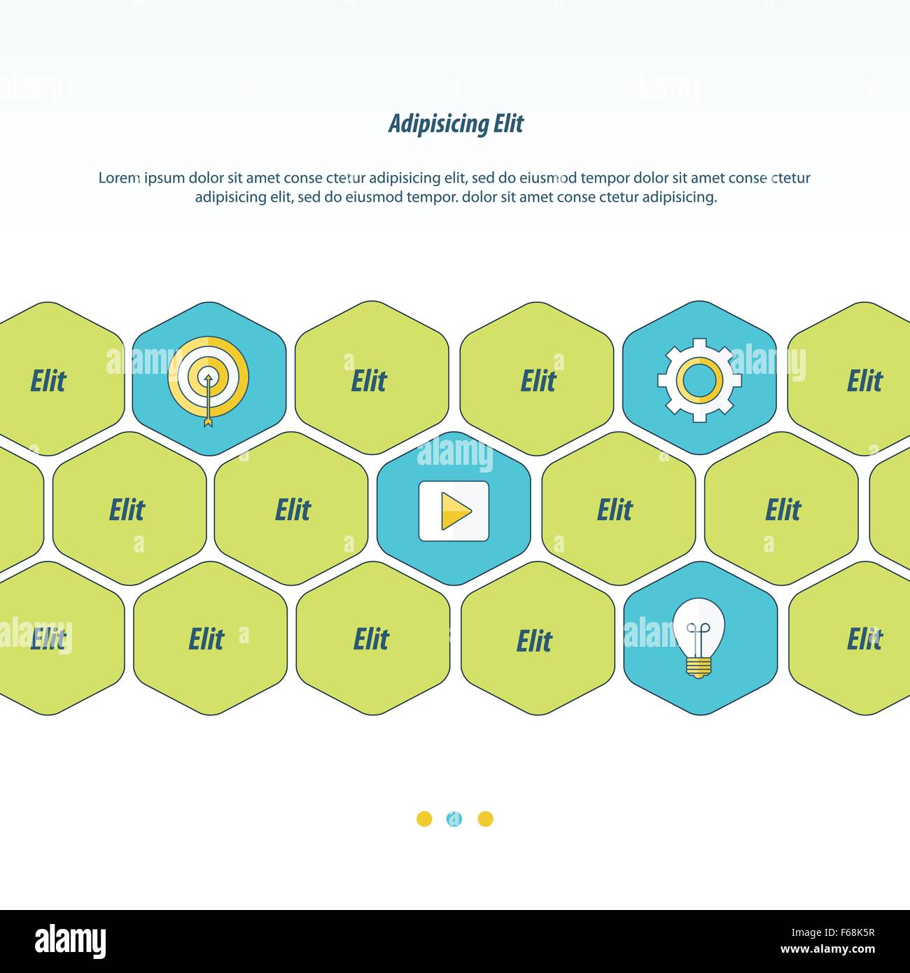 icon Concept vectors design green, blue and yellow color Stock Vector ...