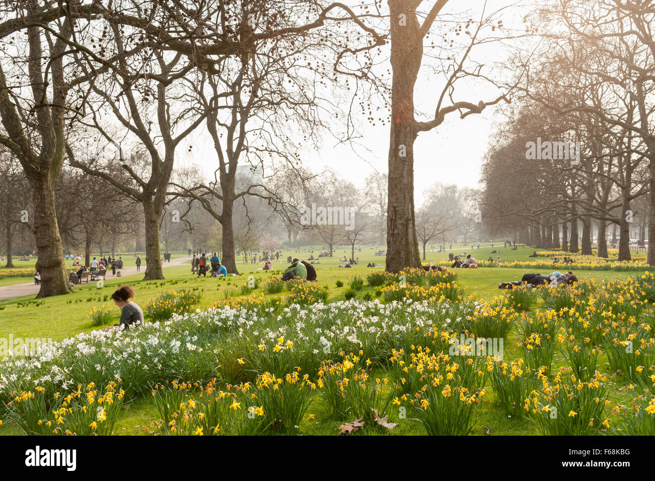 St James's Park in spring, London, England, UK Stock Photo