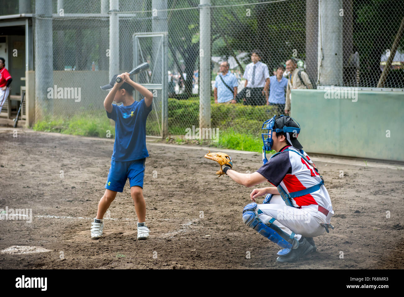 Kids playing baseball in a park in Tokyo, Japan Stock Photo Alamy