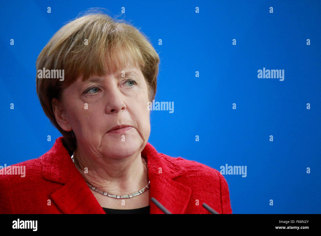 BKin Angela Merkel - Treffen der dt. Bundeskanzlerin mit dem australischen Ministerpraesidenten, Bundeskanzleramt, 13. November Stock Photo