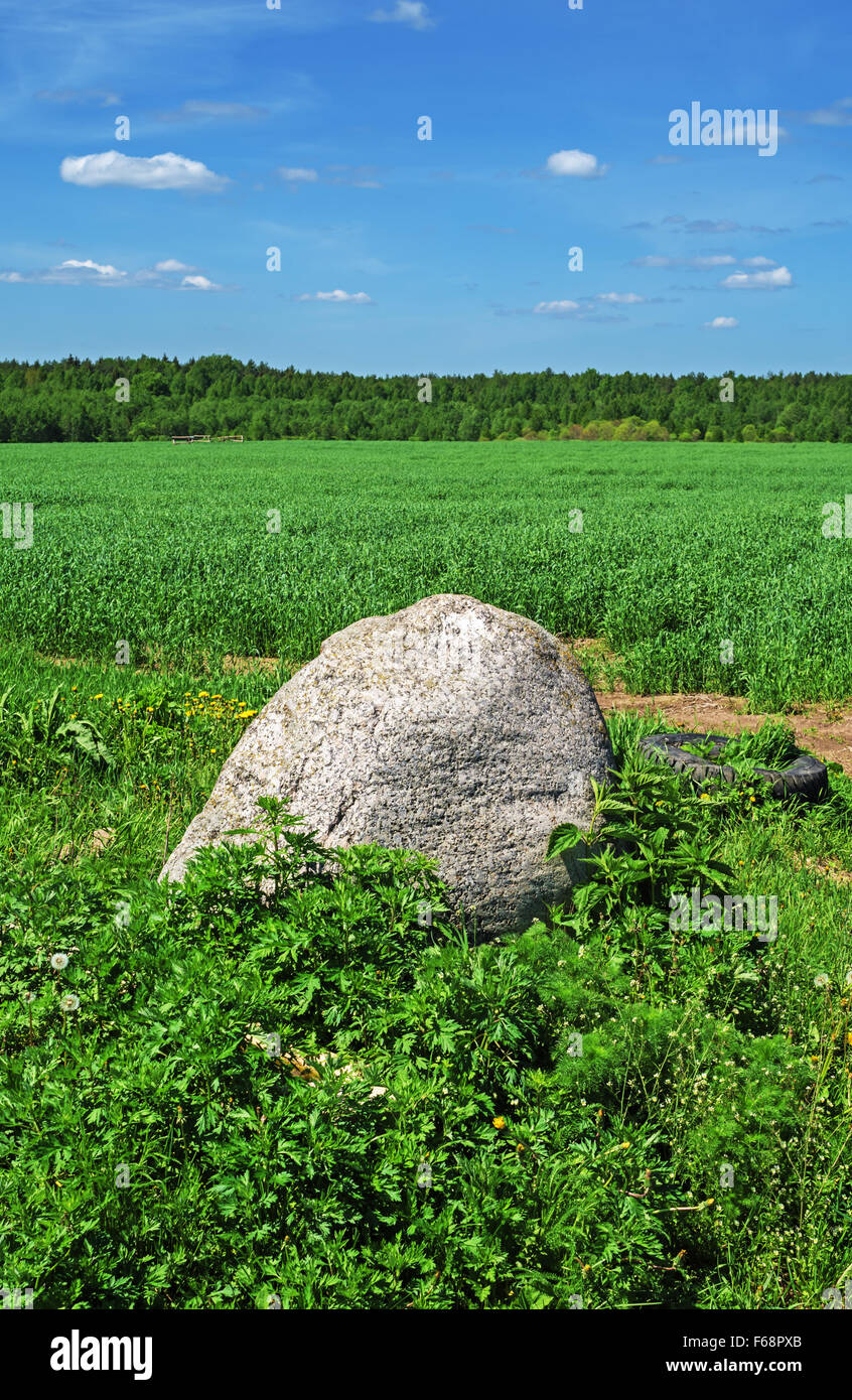 Granite stone under sunshine. Stock Photo