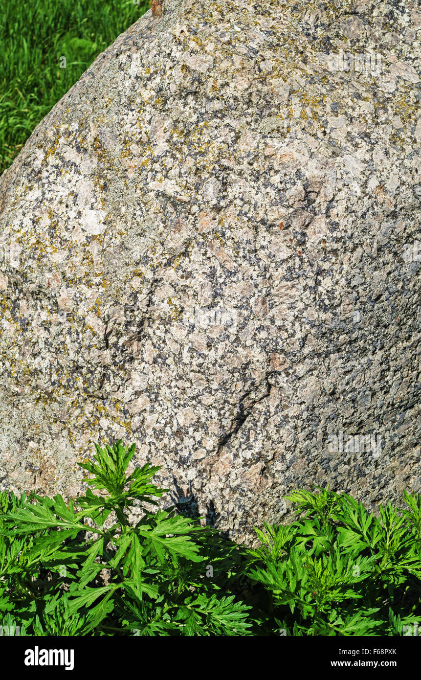 Granite stone under sunshine. Stock Photo