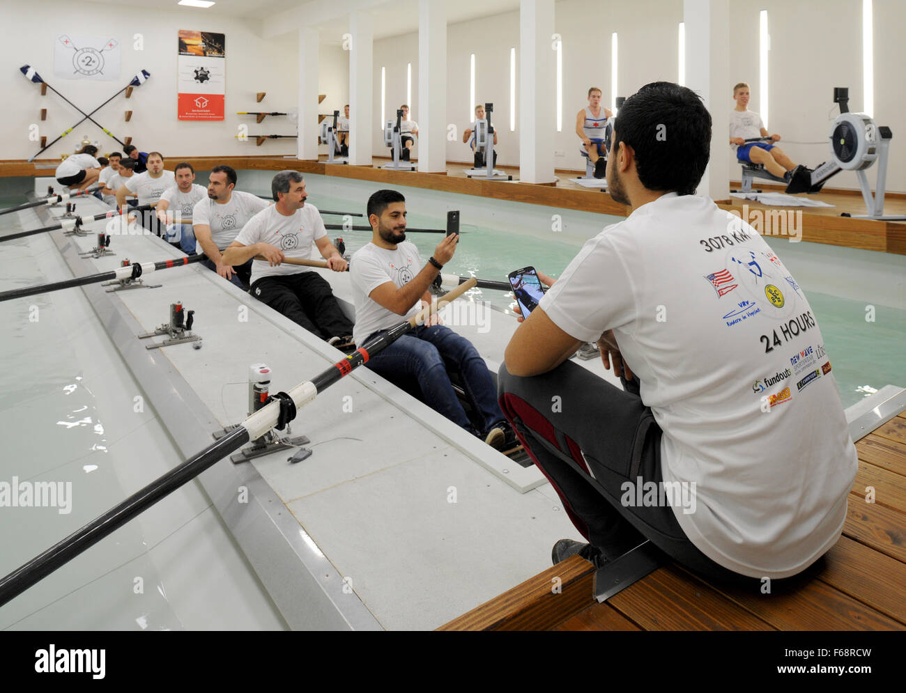 The third team consisting of ten rowers taking their turn at ten