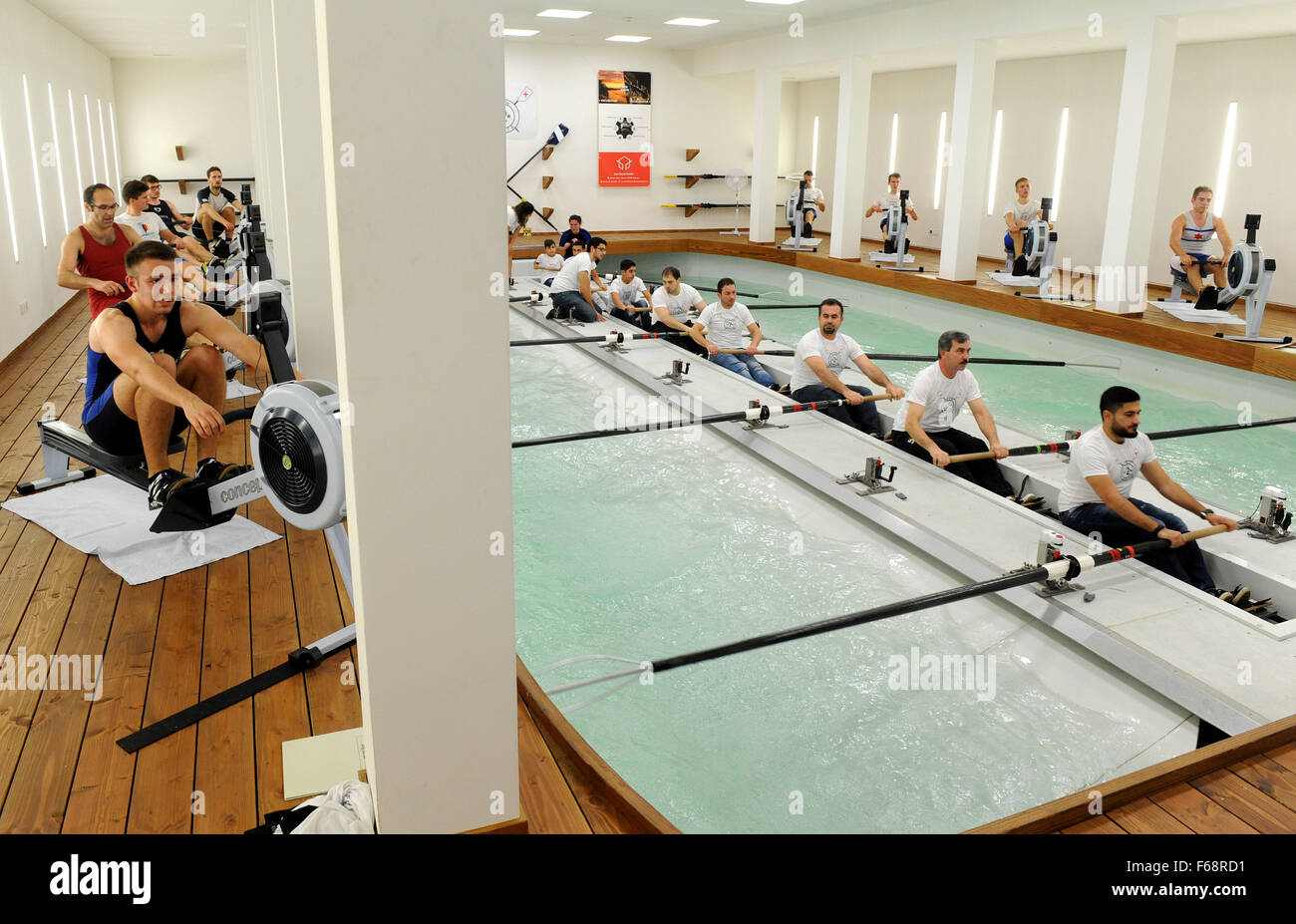 The third team consisting of ten rowers taking their turn at ten