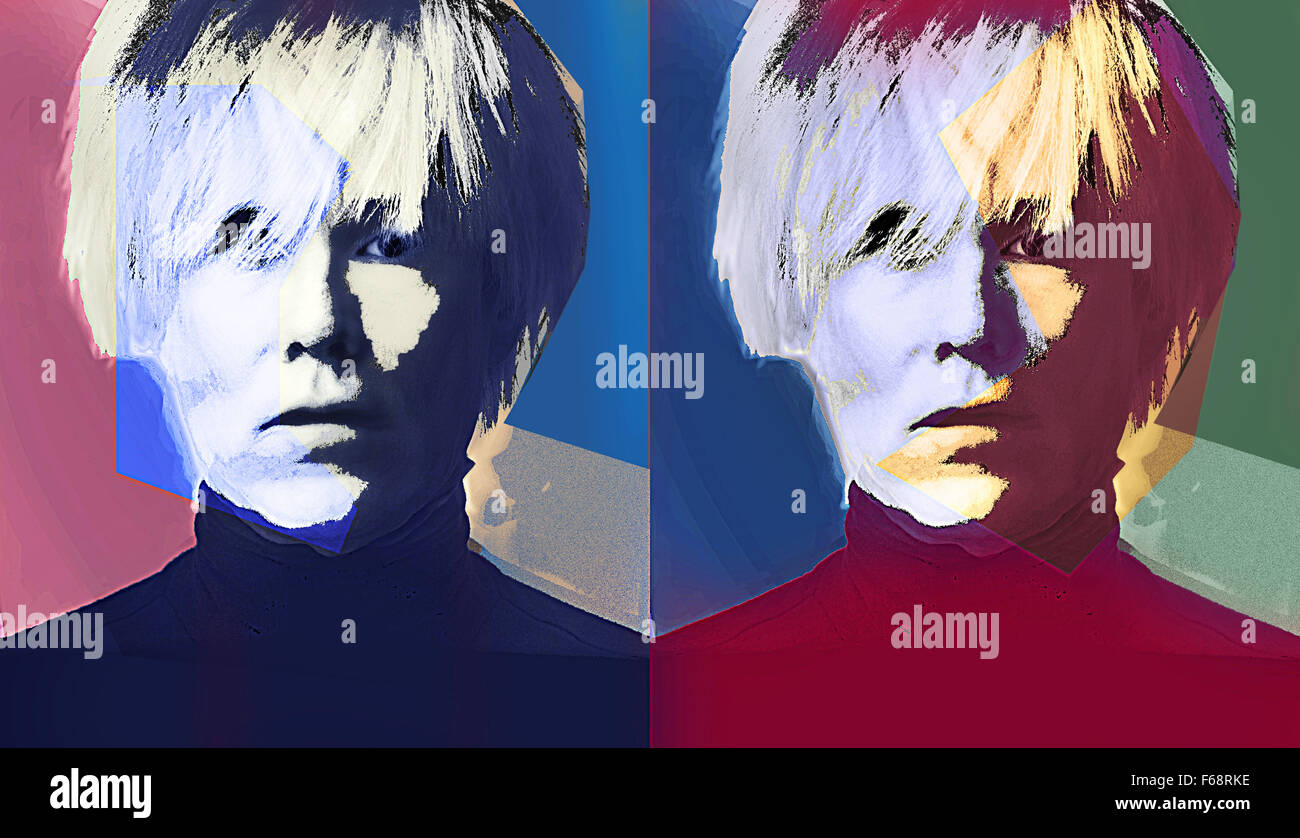 Andy Warhol Self Portrait ar.inspiredpencil.com