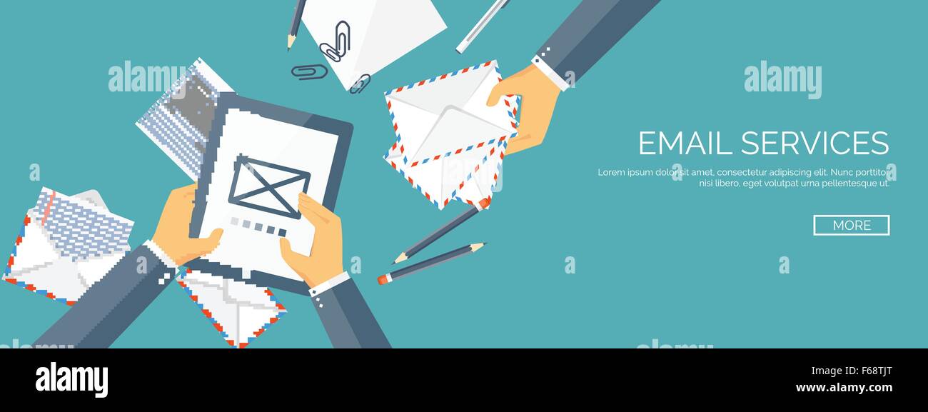 vector illustration flat background with envelope emailing emailing background image