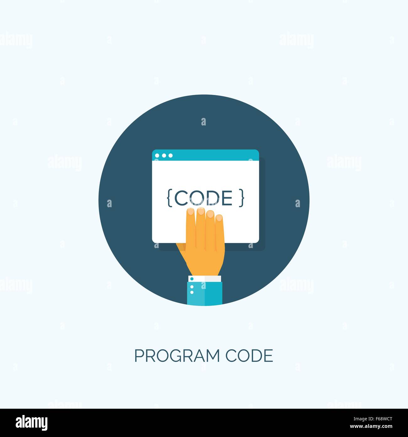 Vector illustration. Coding. Flat computing background. Programming ...