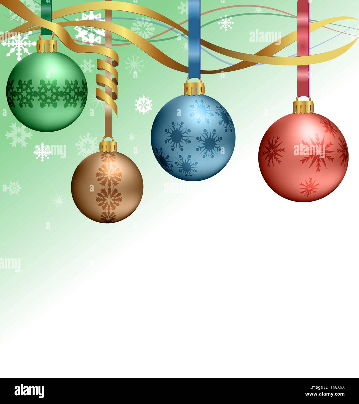 Christmas balls hanging on ribbons Stock Vector Image & Art - Alamy