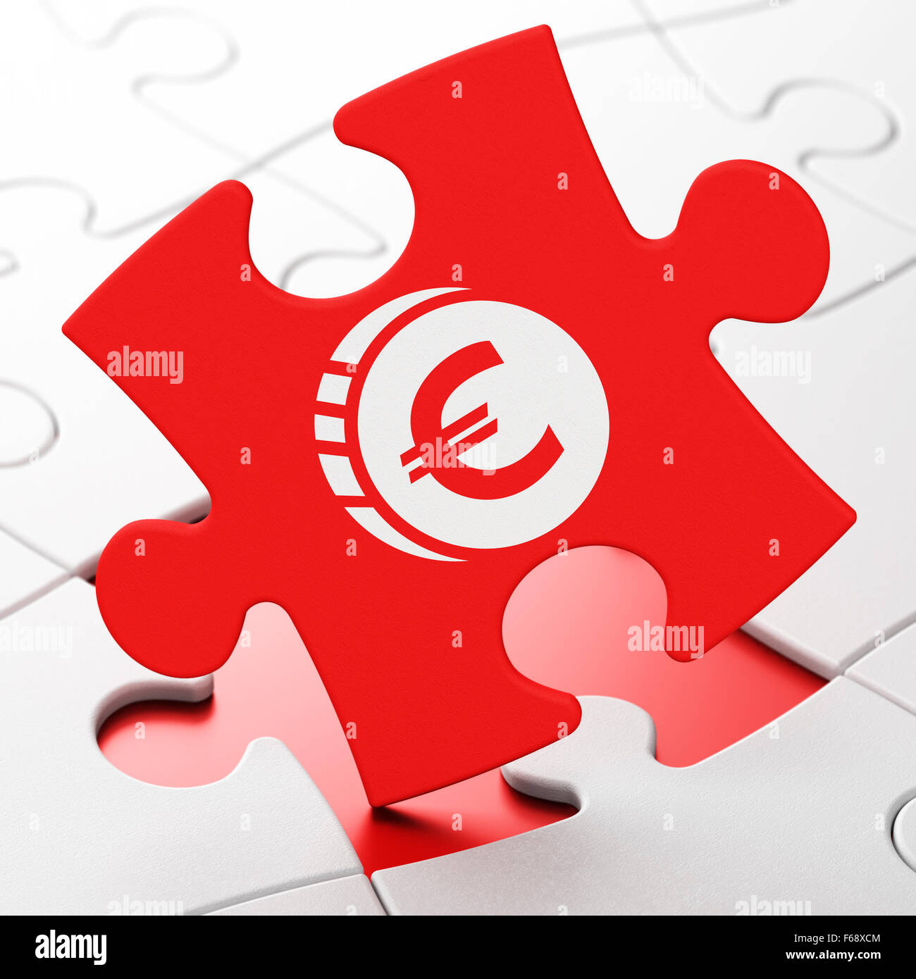 Money concept: Euro Coin on puzzle background Stock Photo - Alamy
