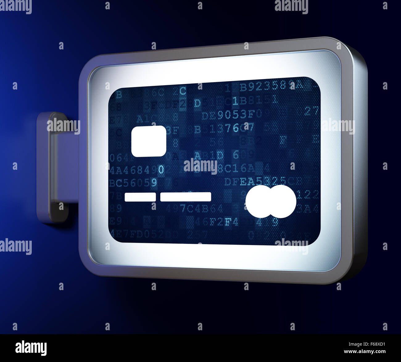 Banking concept: Credit Card on billboard background Stock Photo - Alamy