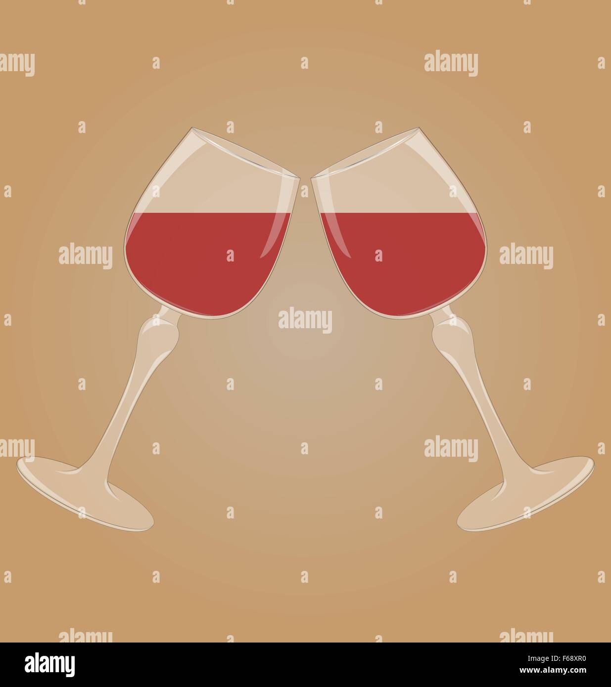Two glasses with red wine Stock Vector Image & Art - Alamy