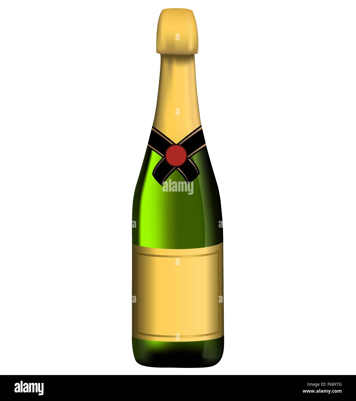 Green bottle of sparkling wine Stock Vector Image & Art Alamy
