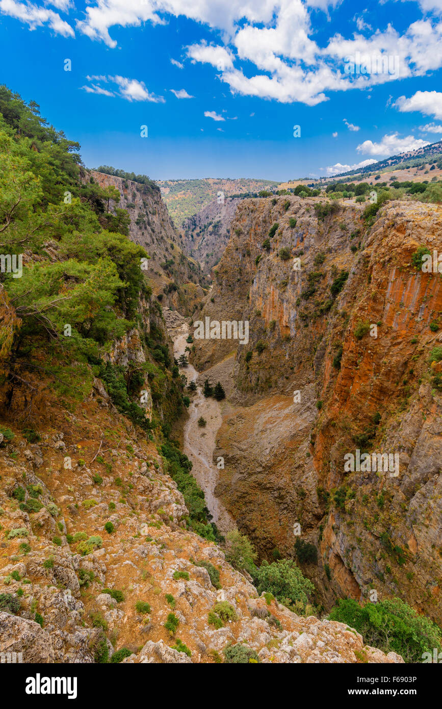 Aradena Schlucht Kreta, Aradena Gorge Crete Stock Photo