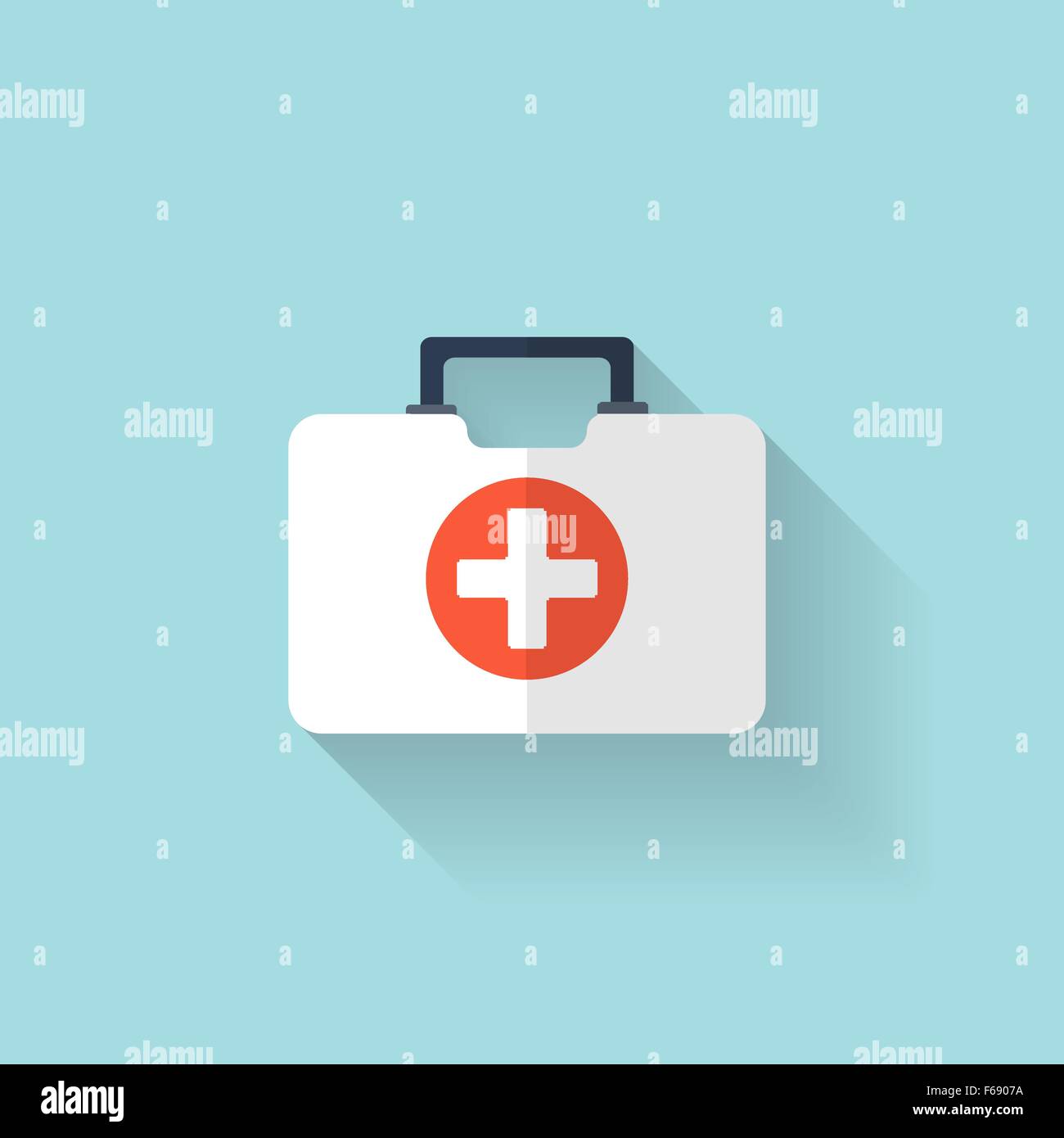 First aid kit flat icon. Health care Stock Vector Image & Art - Alamy
