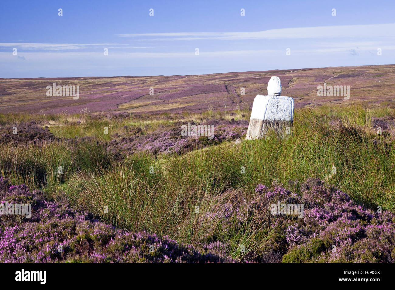 Fat Betty [White Cross] above Rosedale Danby High Moor North York Moors national park North Yorkshire England UK Stock Photo