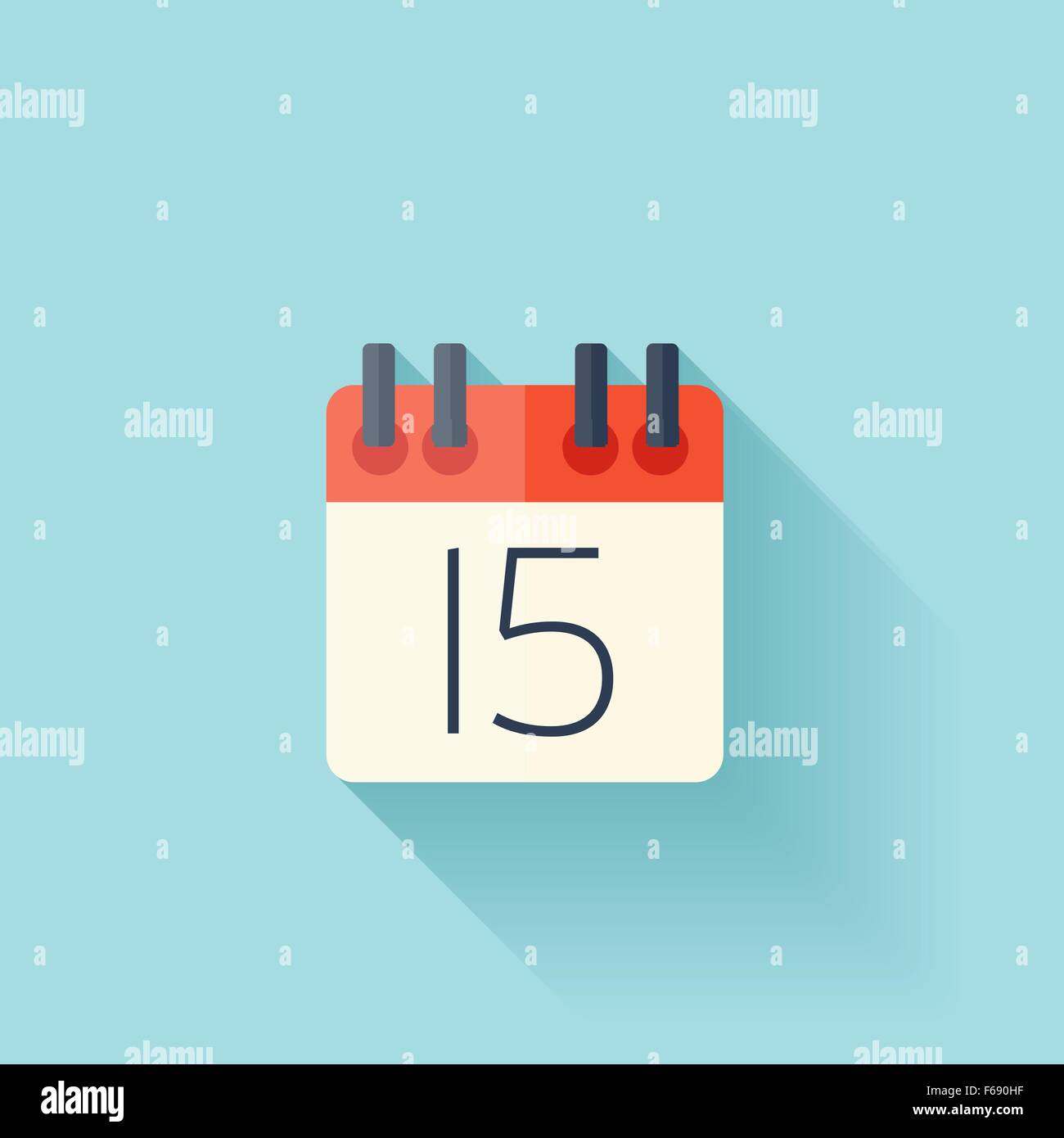 Flat calendar icon. Date and time background Stock Vector Image & Art