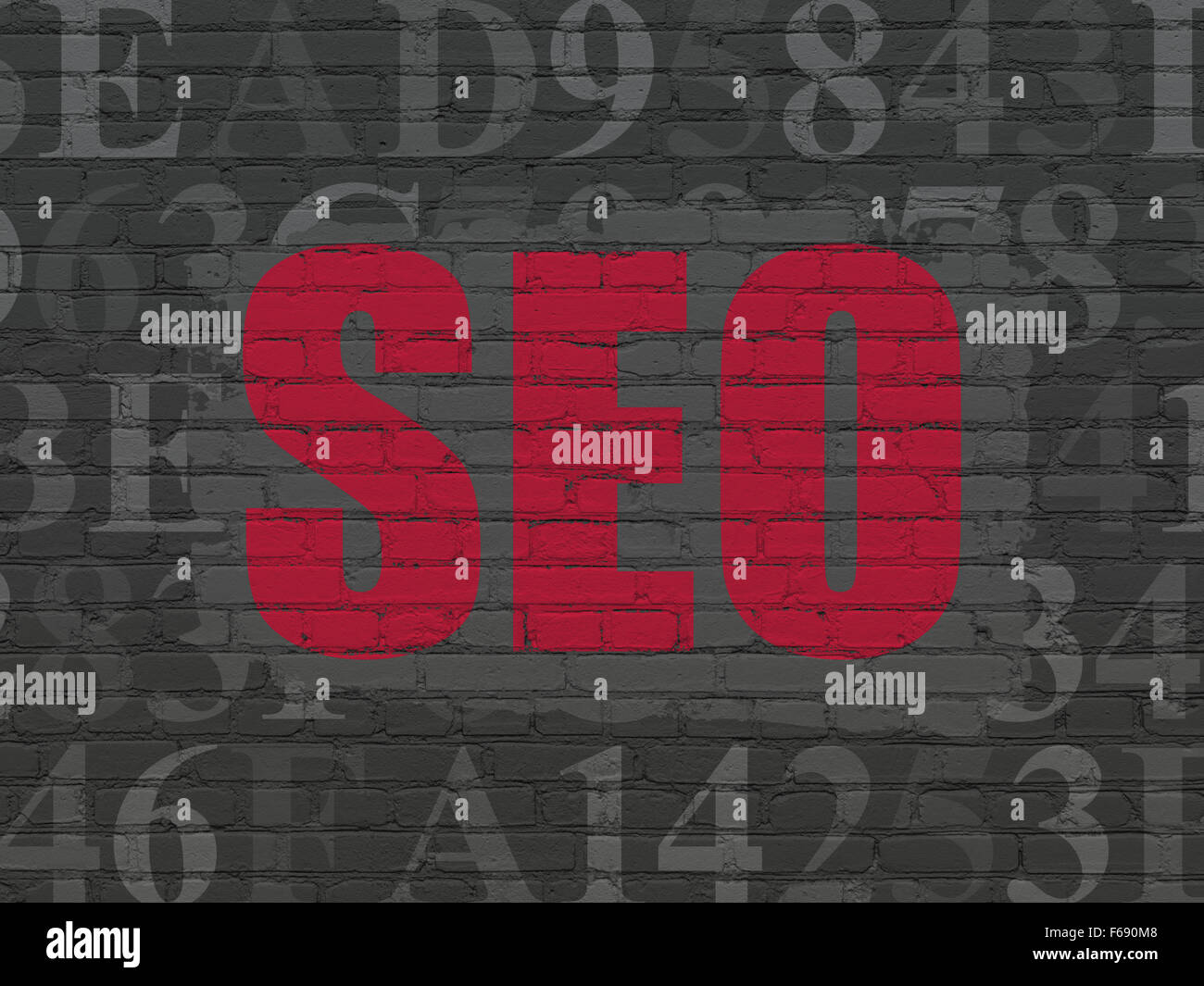 Web development concept: SEO on wall background Stock Photo - Alamy