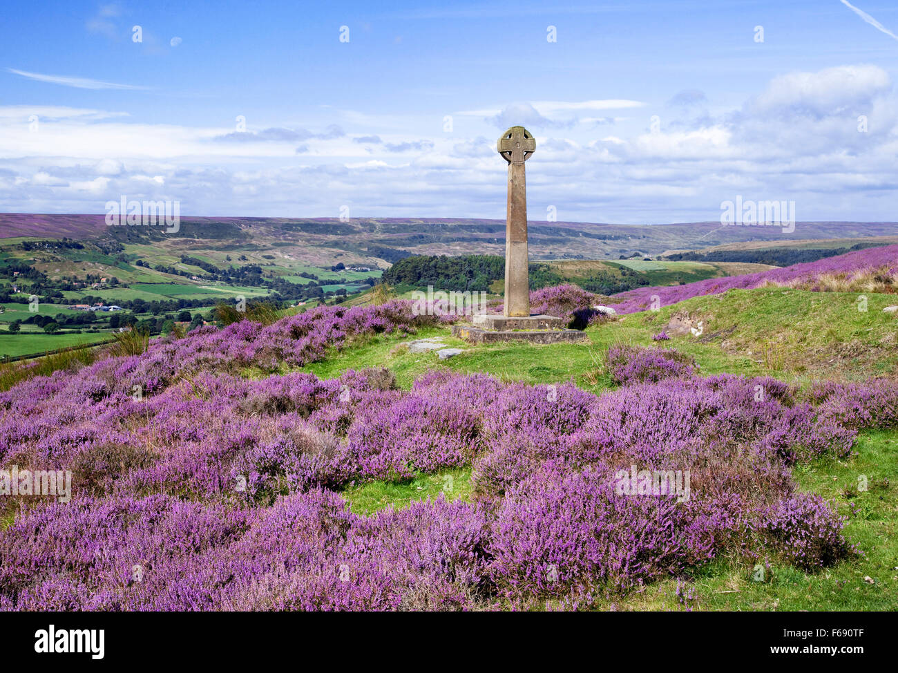 Millenium Cross, above Rosedale North York Moors national park North Yorkshire England UK Stock Photo