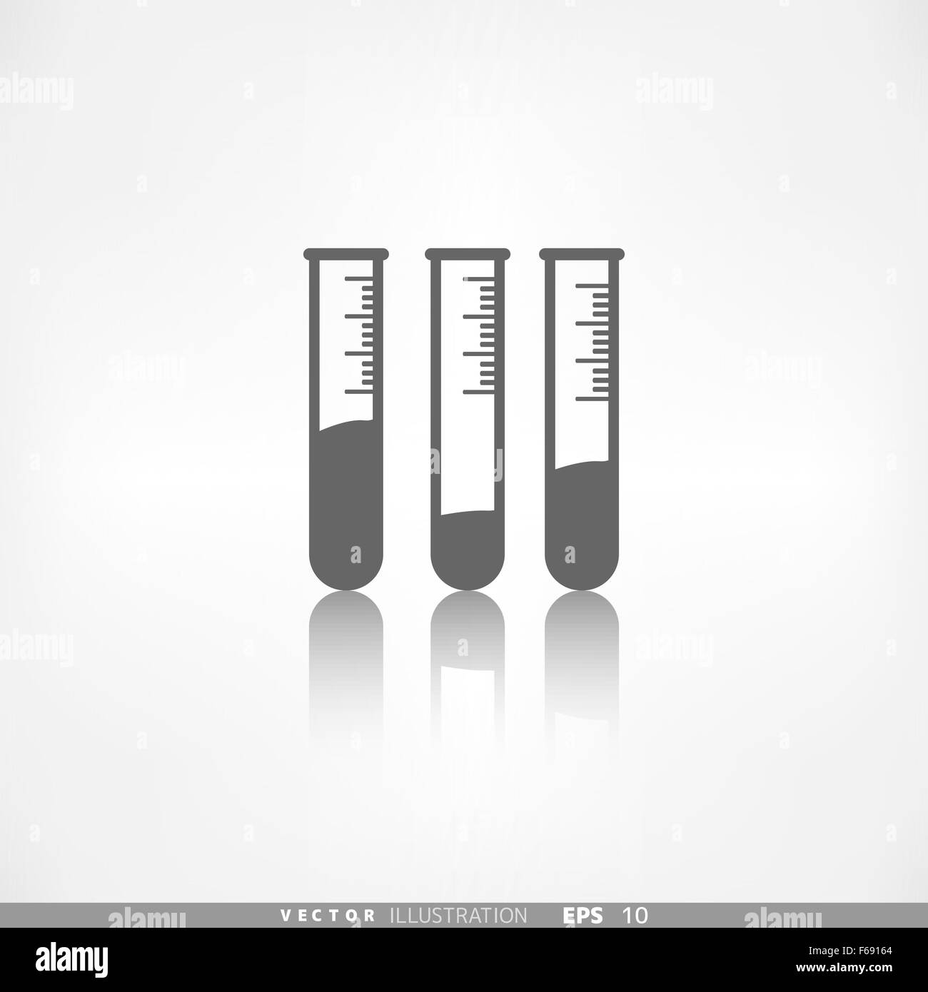 Test tube icon, microbiology equipment Stock Vector