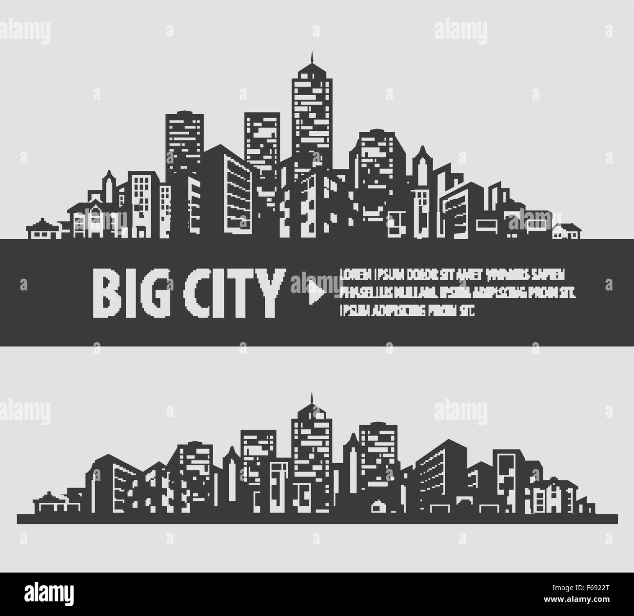 city and town vector logo design template. construction or building icons Stock Vector