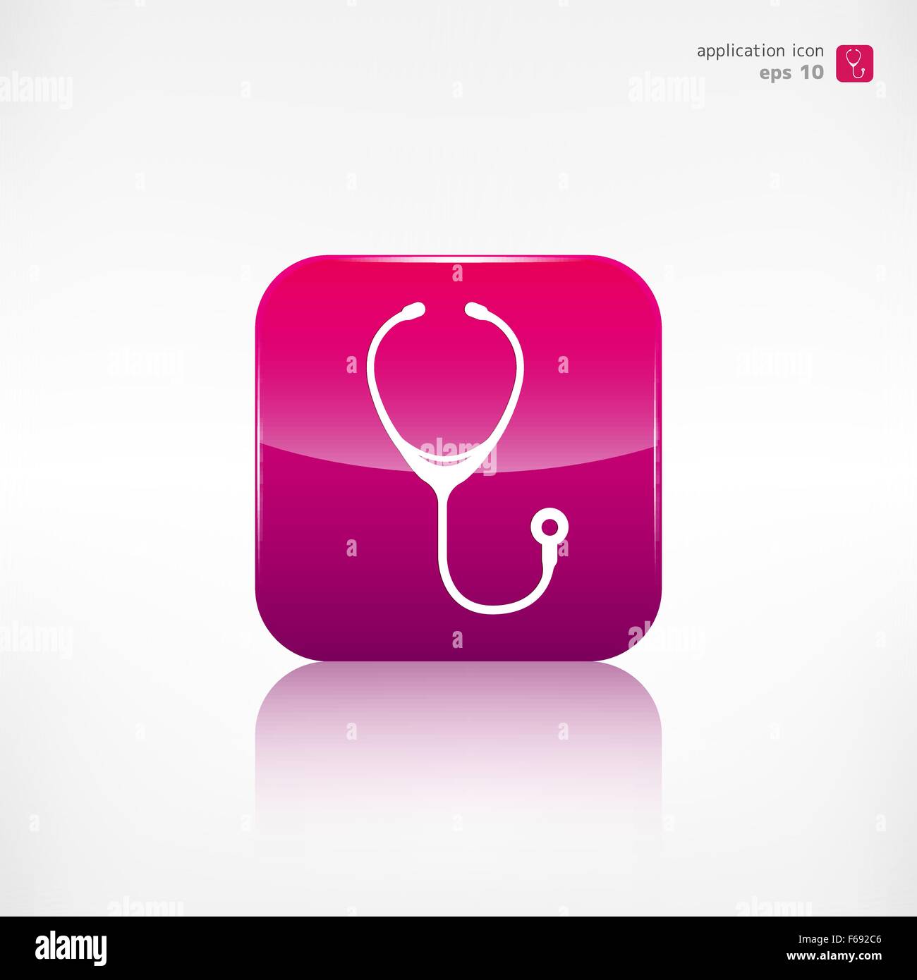 Stethoscope icon.Application button Stock Vector Image & Art Alamy